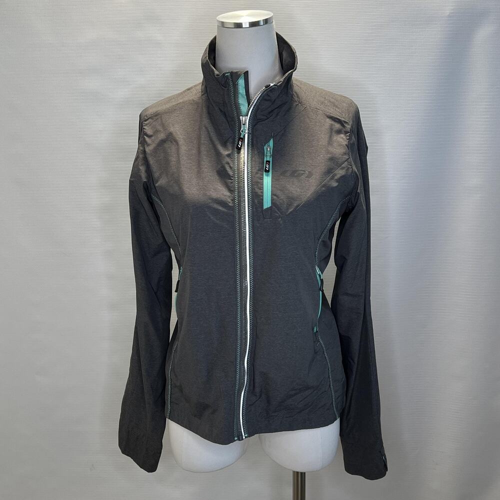 Louis Garneau Jacket Womens Medium Full Zip Cycling Windbreaker Reflective